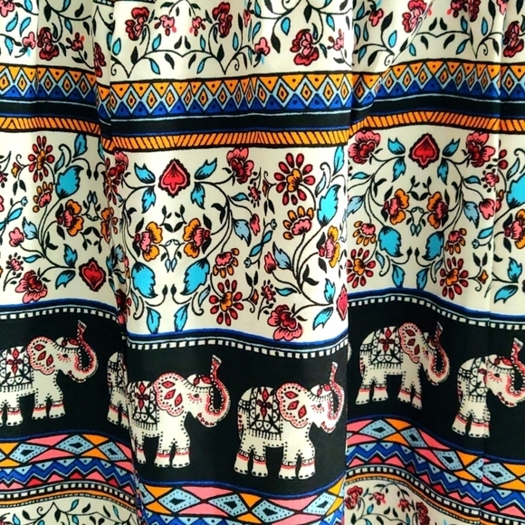 NWT Boho Maxi Dress Slit Small Elastic Chest - Picture 5 of 7